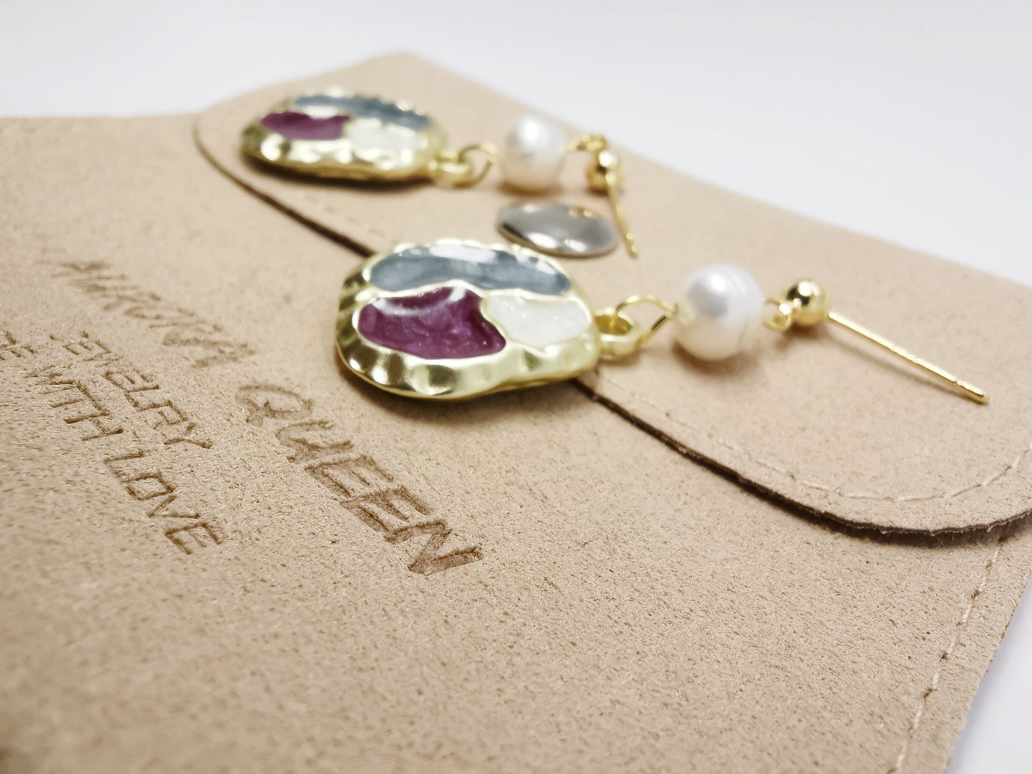 French Style Pearl Pendant Earrings
